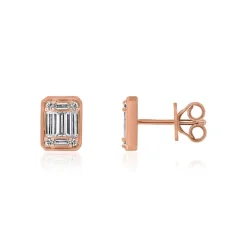 Diamant Ohrstecker für Damen aus Roségold BDE0078-RSL