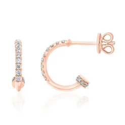 Diamant Ohrstecker für Damen aus Roségold BDE0059-RSL