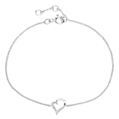 Diamantarmband Herz aus 585er Weißgold BDB0009-14KWSL