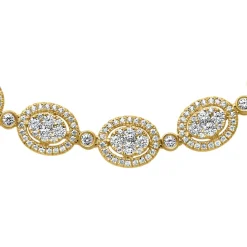 Diamantarmband im Halo-Stil aus Gold für Damen BDB0021-GSL