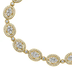 Diamantarmband im Halo-Stil aus Gold für Damen BDB0021-GSL