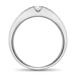 Diamantbesetzter Ring aus 950er Platin VR0513-PTSL