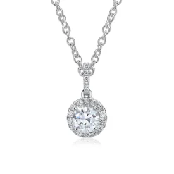 Diamantkette aus 750er Weißgold mit Anhänger BDP0005Di030-18KWSLK