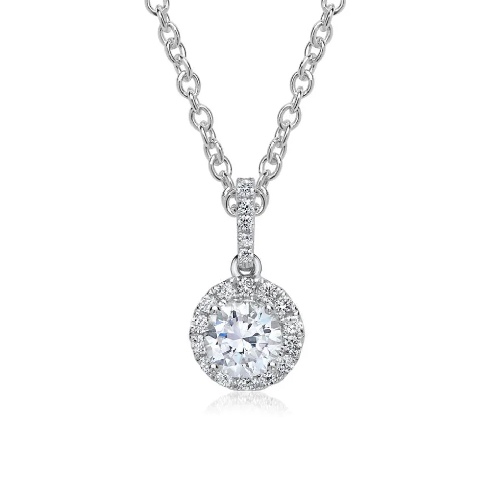 Diamantkette aus 750er Weißgold mit Anhänger BDP0005Di030-18KWSLK