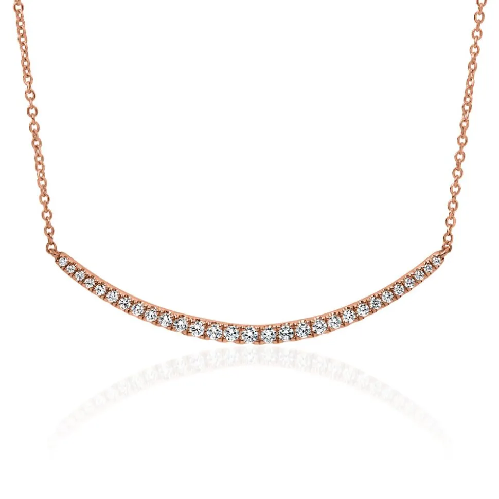Diamantkette für Damen aus Roségold BDN0009-RSL
