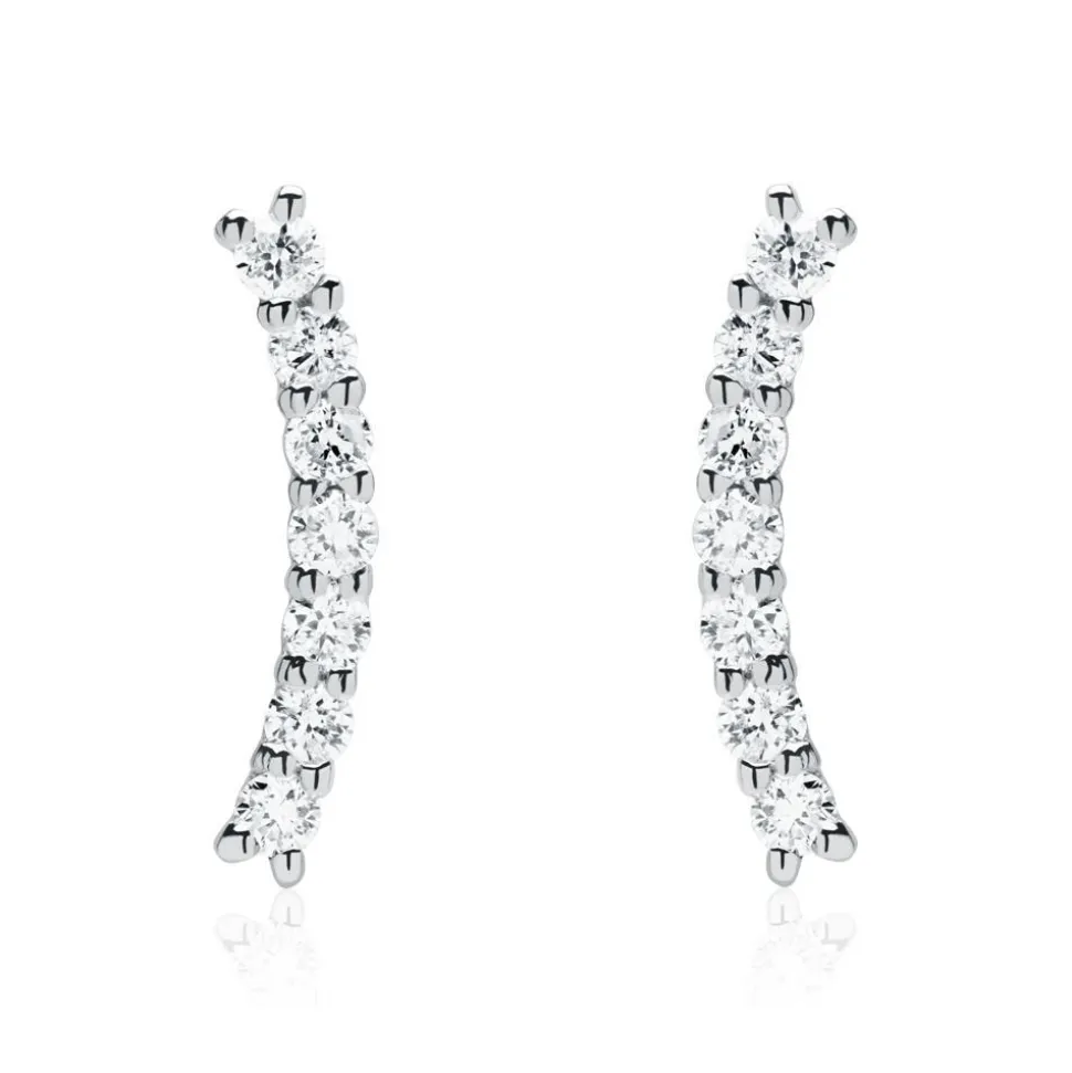 Diamantohrstecker aus 14-karätigem Weißgold DE0206