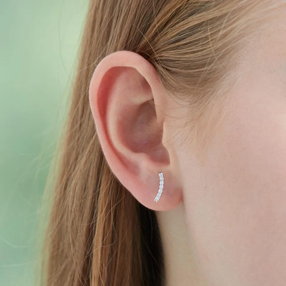 Diamantohrstecker aus 14-karätigem Weißgold DE0206