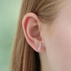 Diamantohrstecker aus 14-karätigem Weißgold DE0206