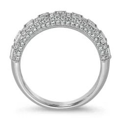 Diamantring aus Weißgold oder Platin mit Labordiamanten BDR0054LG-WSL