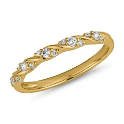 Diamantring für Damen aus Gelbgold, gravierbar BDR0119-GSL