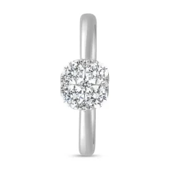 Diamantring für Damen aus Weißgold oder Platin BDR0059-WSL