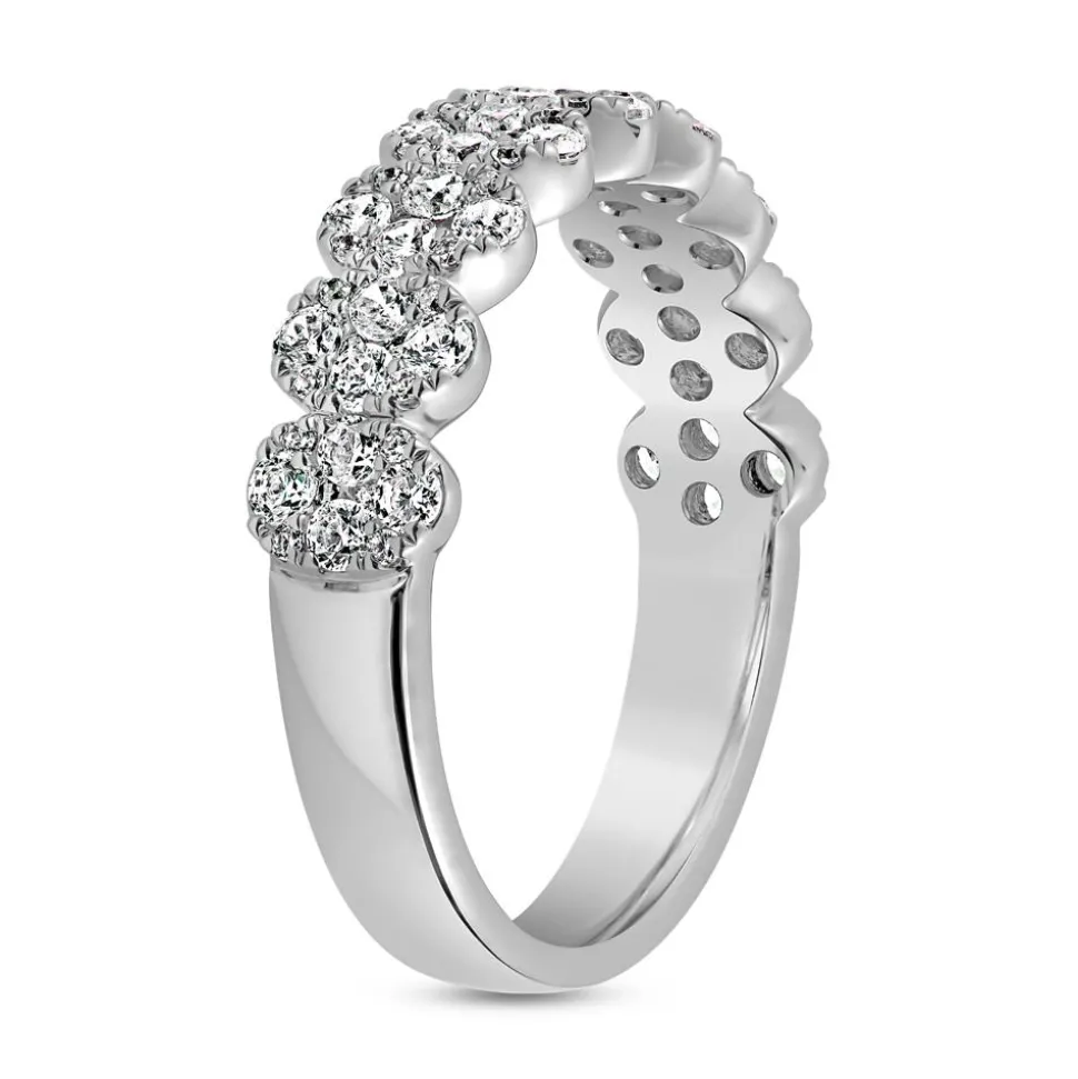 Diamantring für Damen aus Weißgold oder Platin BDR0049-WSL