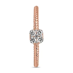 Diamantring für Damen aus Roségold BDR0096-RSL