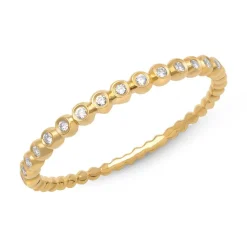 Diamantring Kugelring Gelbgold 0,08 ct gesamt DR0036