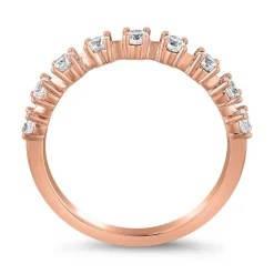 Diamantring mit Krappenfassungen aus Roségold BDR0086-RSL