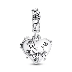 Disney Winnie Puuh & Ferkel Herz Charm-Anhänger 792214C01