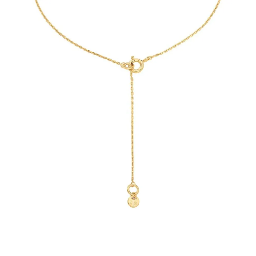 Dog Tag Gravurkette aus 925er Silber, Zirkonia, IP Gold MKC1619AN710