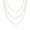 Dreireihige Damenkette aus Edelstahl, IP Gold JF04543710