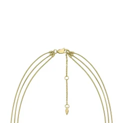 Dreireihige Damenkette aus Edelstahl, IP Gold JF04543710