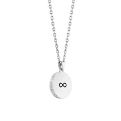 Edelstahlkette für Damen mit Glassteinen, gravierbar 1580298