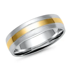 Eheringe aus Gelb- und Weißgold mit 18 Diamanten ER0013s