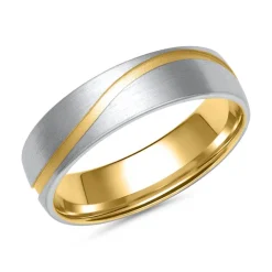 Eheringe aus Gelb- und Weißgold mit 7 Brillanten ER0046s