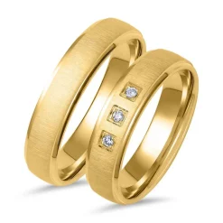 Eheringe aus Gold mit 3 Brillanten ER0040s