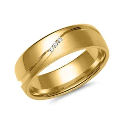 Eheringe aus Gold mit 3 Brillanten ER0054s