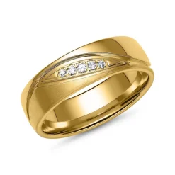 Eheringe aus Gold mit 5 Diamanten ER0016s