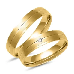 Eheringe aus Gold mit Diamant ER0038s