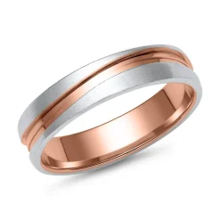 Eheringe aus Rosé- und Weißgold mit Diamant ER0031s