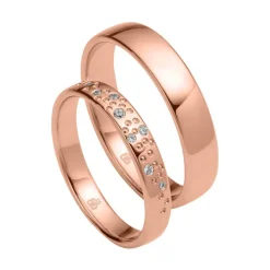 Eheringe aus Roségold mit 9 Brillanten RAU0257-KRs