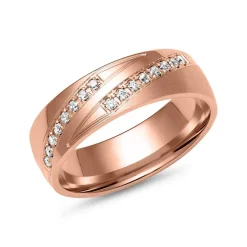 Eheringe aus Roségold mit 16 Diamanten ER0056s