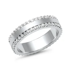 Eheringe aus Weißgold oder Platin mit 82 Brillanten ER0062s