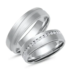 Eheringe aus Weißgold oder Platin mit 39 Brillanten ER0036s