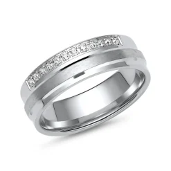 Eheringe aus Weißgold oder Platin mit 12 Brillanten ER0027s