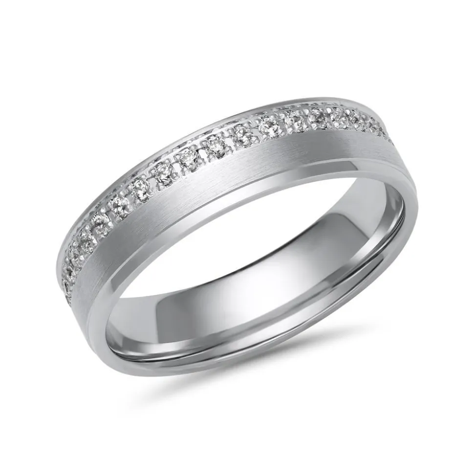 Eheringe aus Weißgold oder Platin mit 38 Diamanten ER0098s