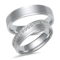 Eheringe aus Weißgold oder Platin mit 38 Diamanten ER0098s