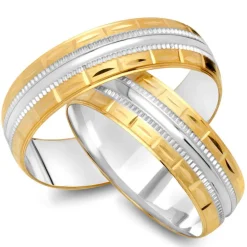 Eheringe 333er Gelb- Weissgold EHE0056-3s