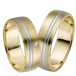 Eheringe Gelb- und Weißgold 6mm 50839