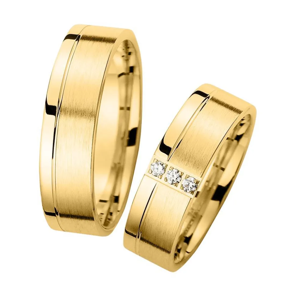 Eheringe Gelbgold mit Brillanten Breite 6 mm WR0873