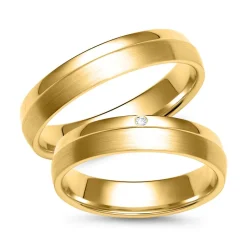 Eheringe Gelbgold mit Brillant Breite 4,5 mm WR0764