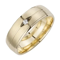 Eheringe Gelbgold mit Diamant Breite 6 mm WR0849