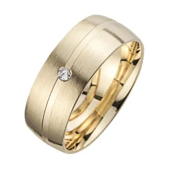 Eheringe Gelbgold mit Diamant Breite 7 mm WR0883