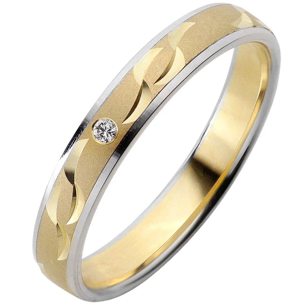 Eheringe Gelb-Weißgold 3,5mm 51022