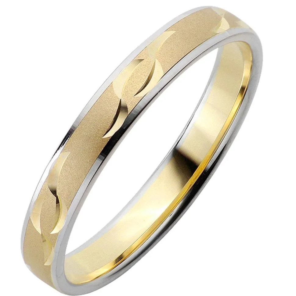 Eheringe Gelb-Weißgold 3,5mm 51022