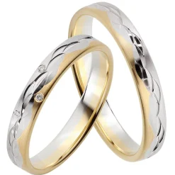 Eheringe Gelb-Weißgold 3,5mm 51020