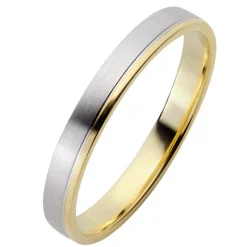 Eheringe Gelb-Weißgold 3mm 51018