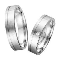 Eheringe mit Diamant Breite 5 mm WR0835