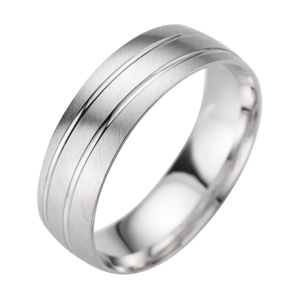 Eheringe Weißgold Breite 6,5 mm WR1015